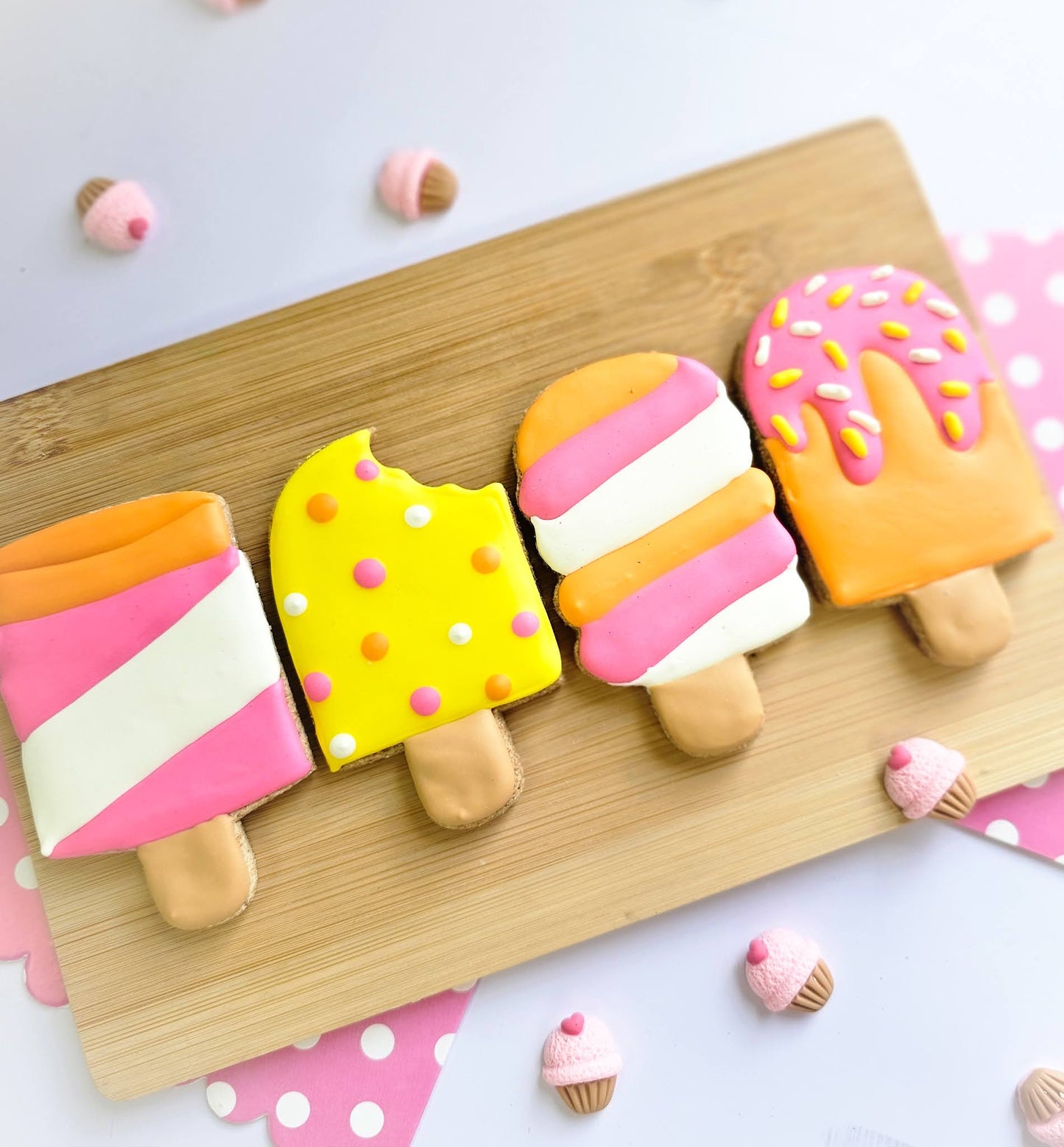 Summer Popsicles Dog Cookies Wholesale Qty 12