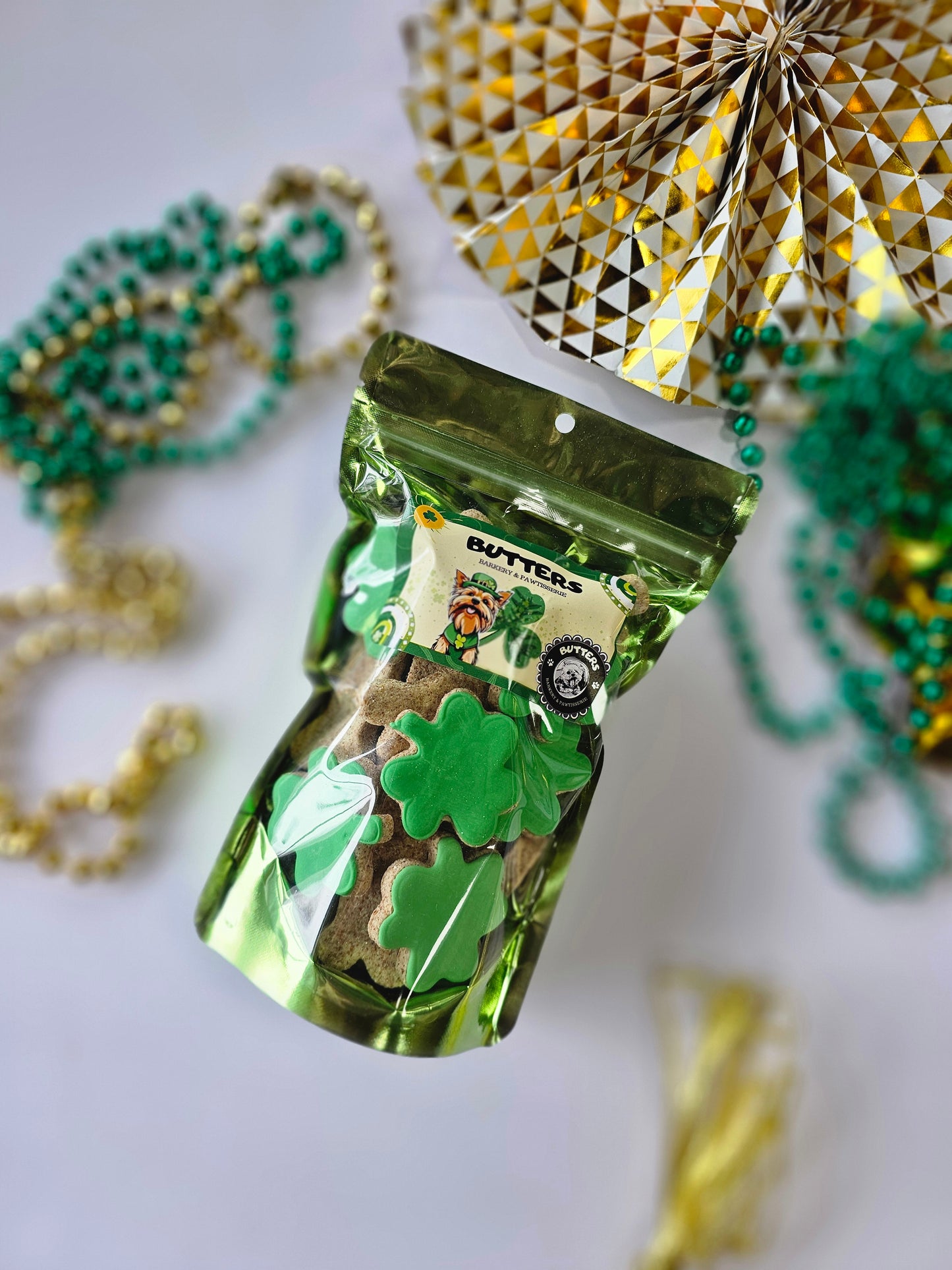 Shamrock Dog Treat Gift Bag | Qty 3 Wholesale