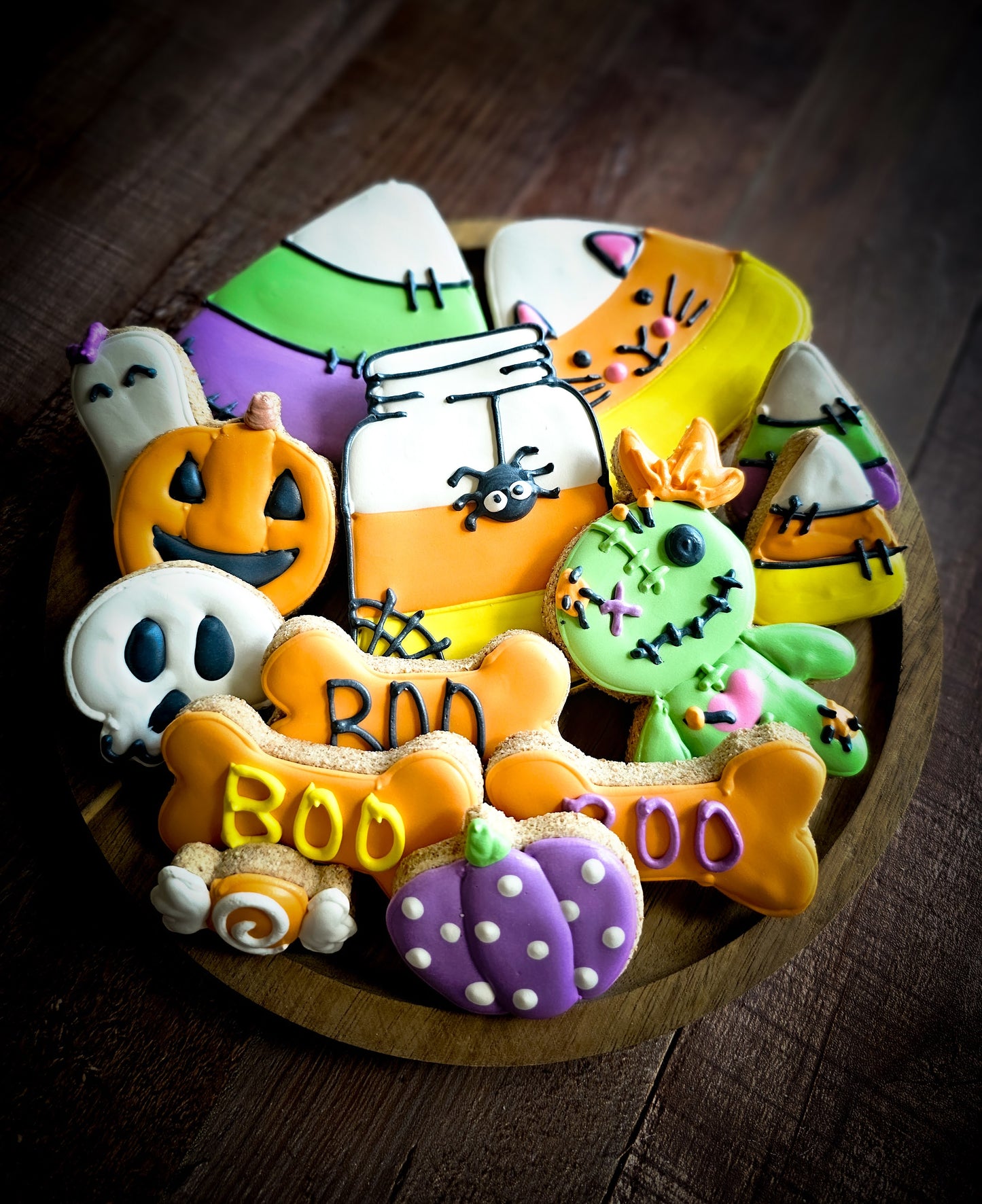 Candy Corn with Stitches Dog Treats Qty 12