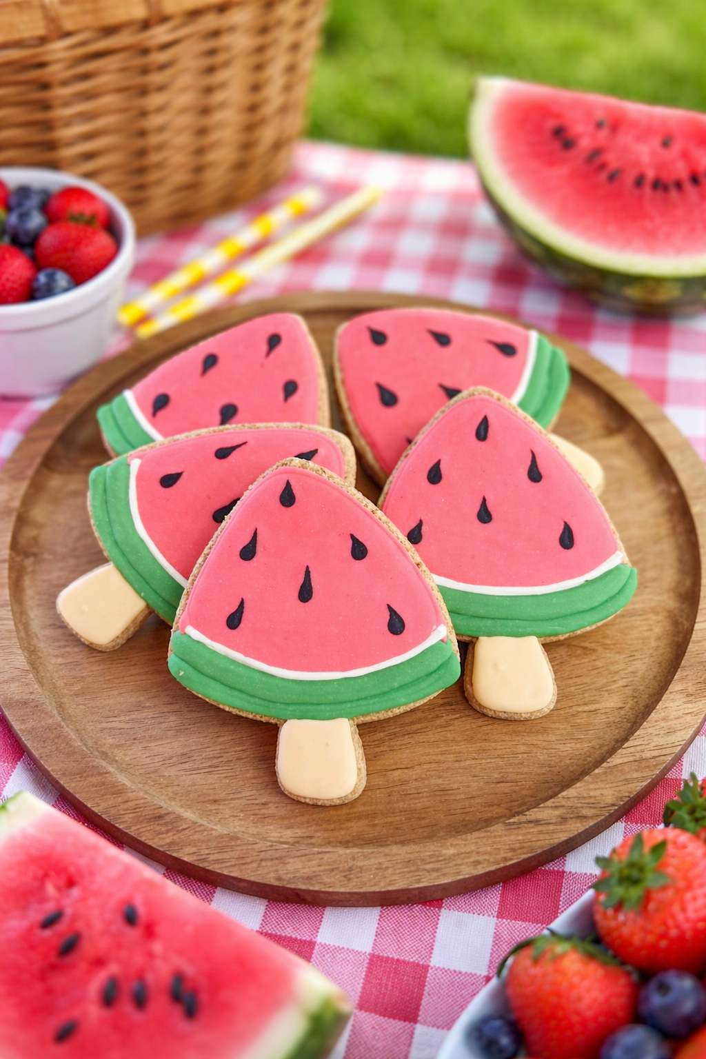 Watermelon Summer Pupsicles Dog Cookies Wholesale Qty 12