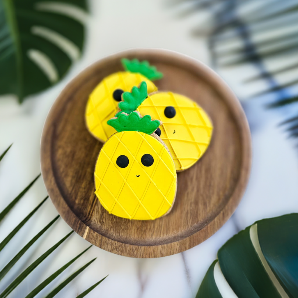 Pineapple Squishy Dog Cookie - Large Qty 12