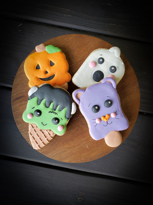Kitty Popsicle - Halloween Dog Cookies Qty 12