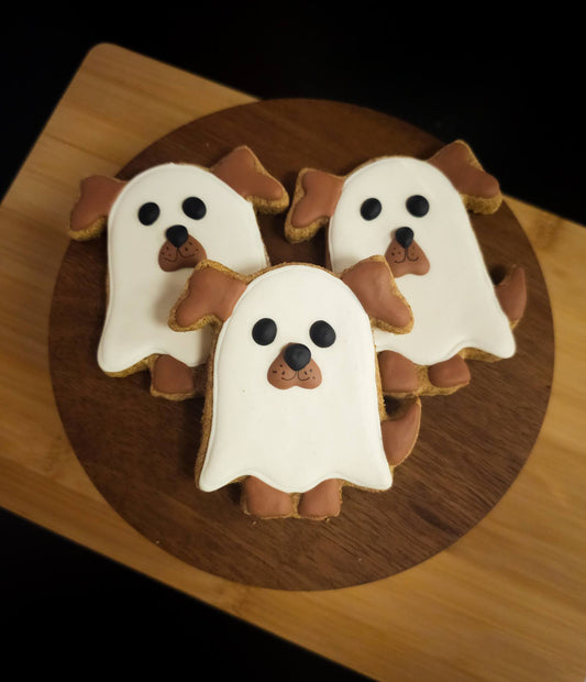 Ghost Dog - Halloween Dog Cookies Qty 12