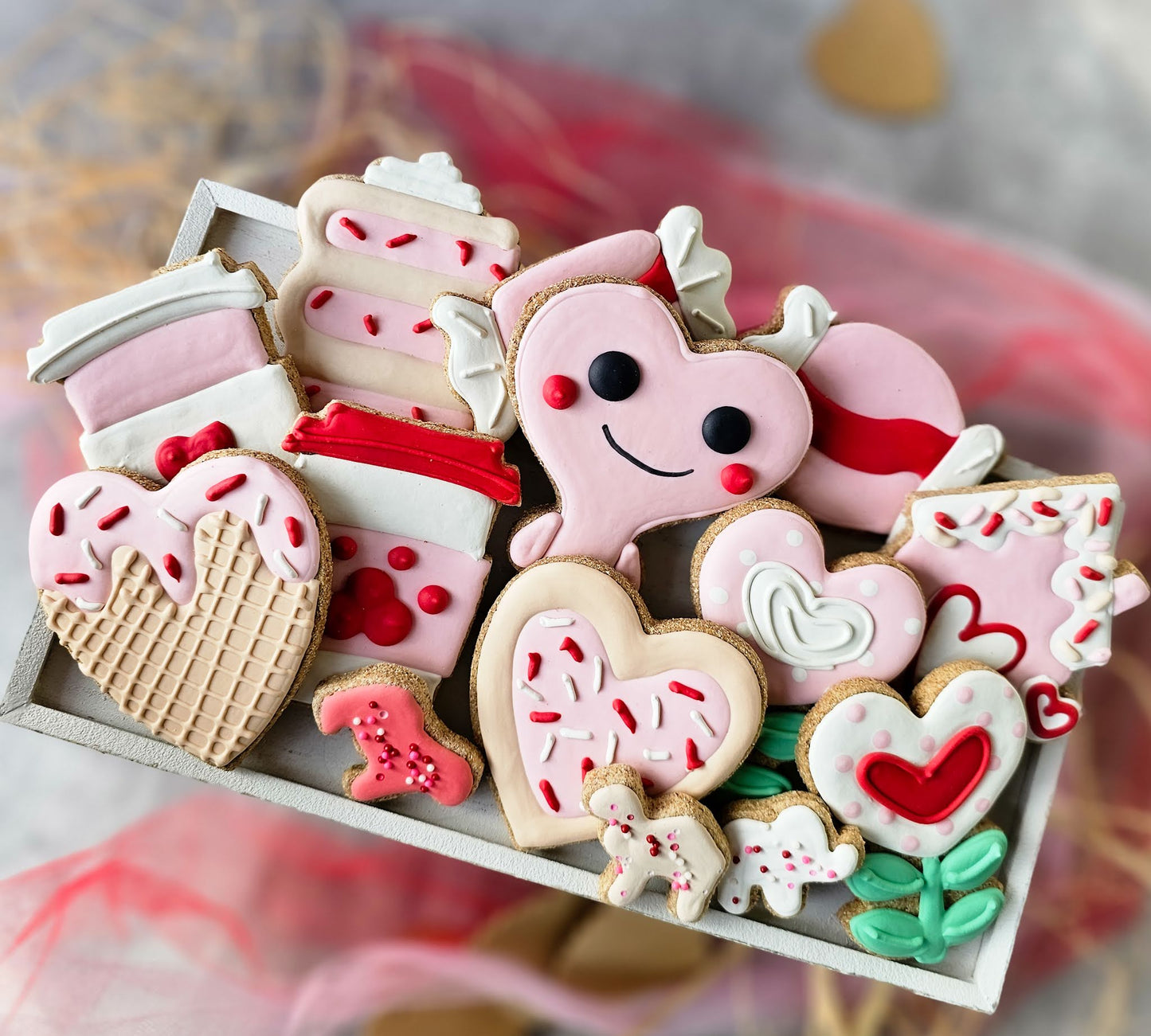 Valentine To go Cup Dog Cookie | Qty 12 Wholesale