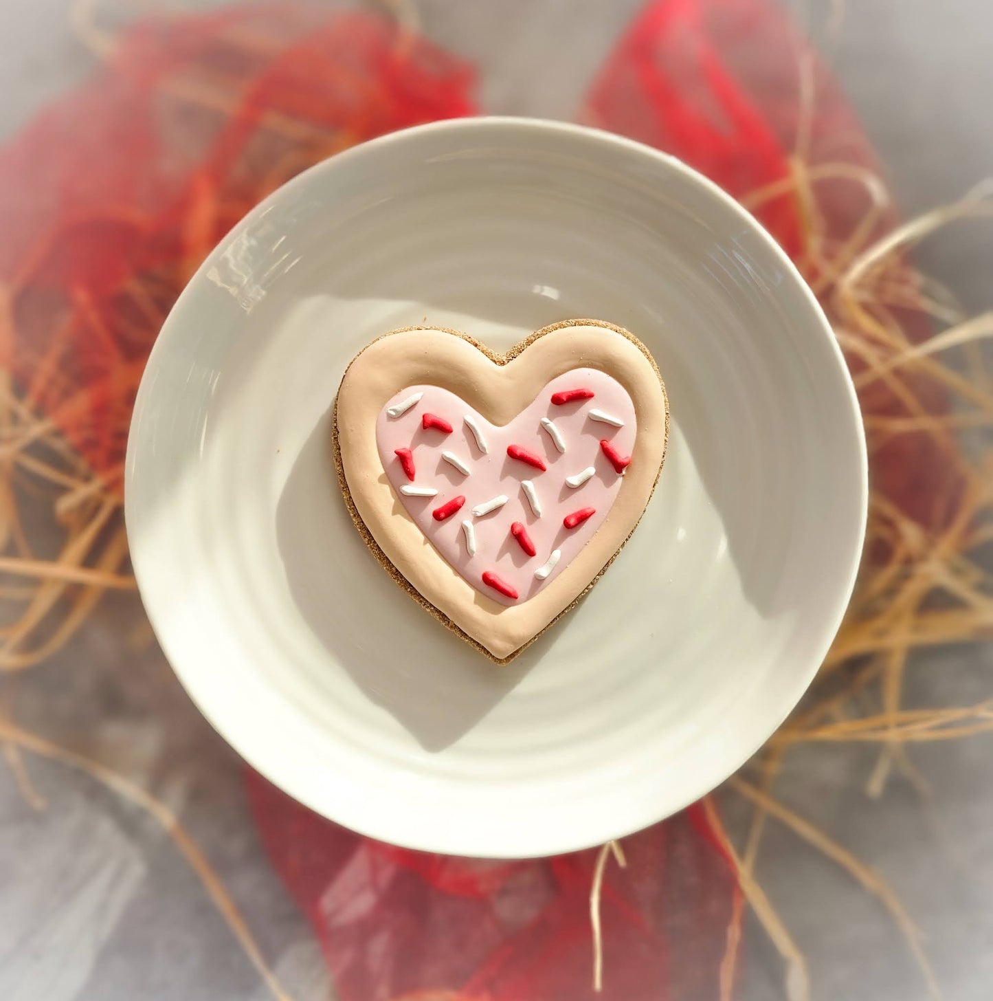 Valentine Large Heart Cookie Dog Cookie | Qty 12 Wholesale