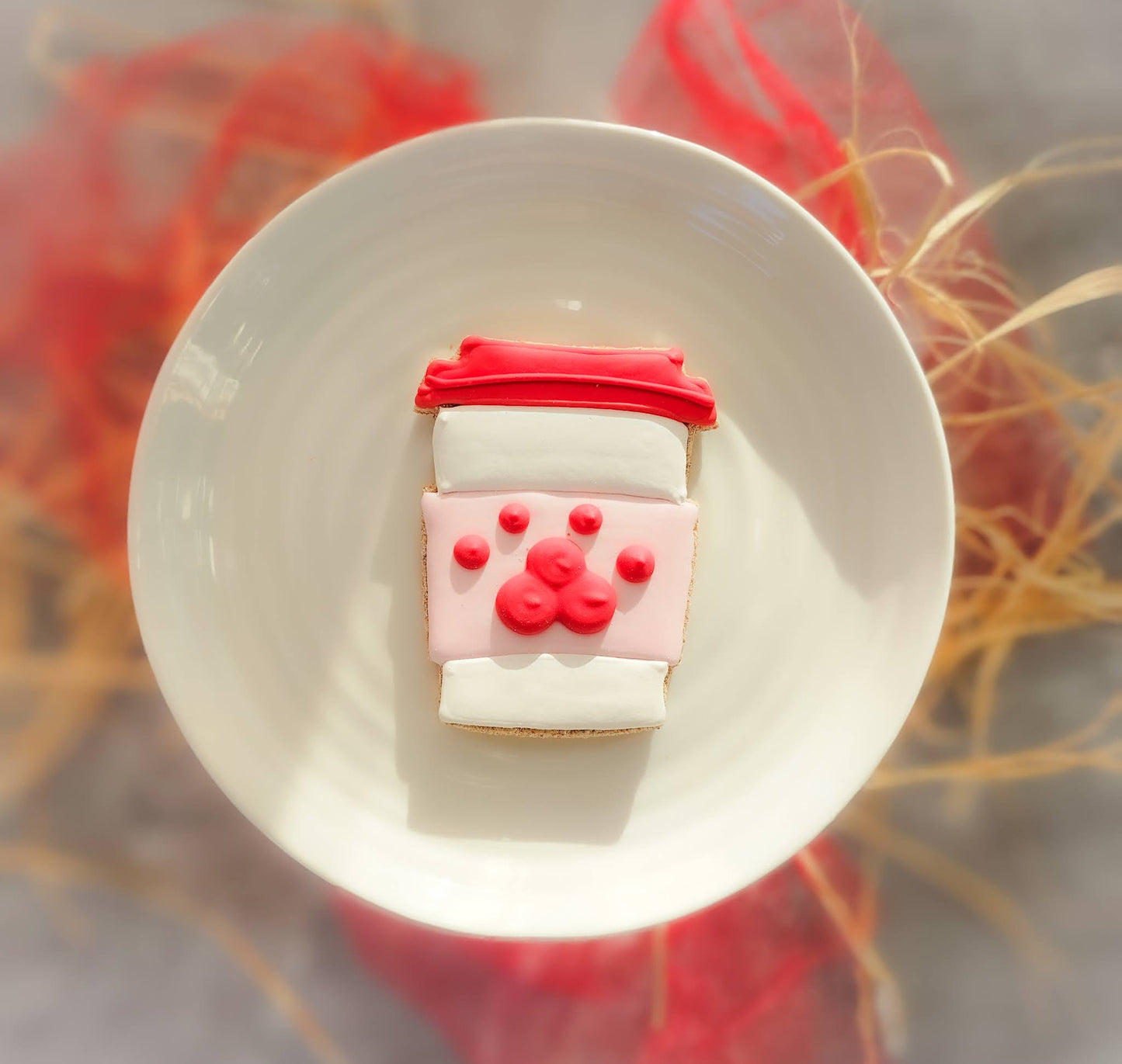Valentine To go Cup Dog Cookie | Qty 12 Wholesale