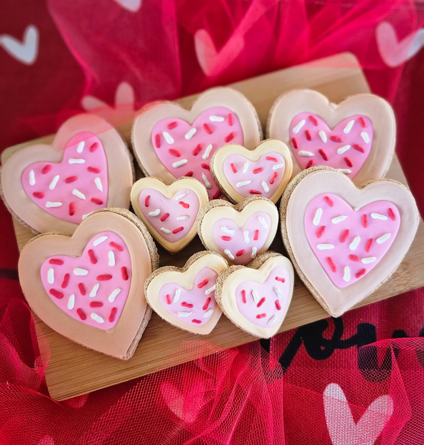 Valentine Large Heart Cookie Dog Cookie | Qty 12 Wholesale