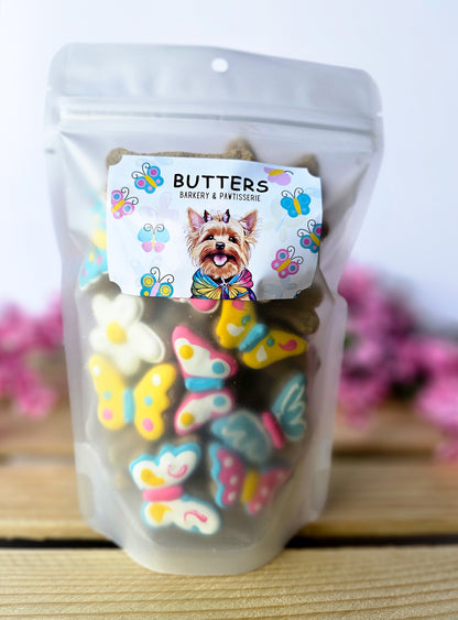 Butterfly dog cookie gift bag | Qty 3 Wholesale