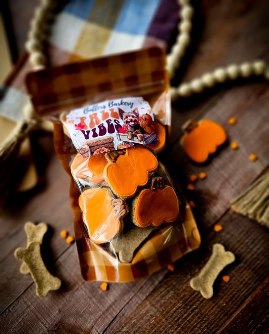 Fall Vibes Pumpkin Cookie Bags Qty 3