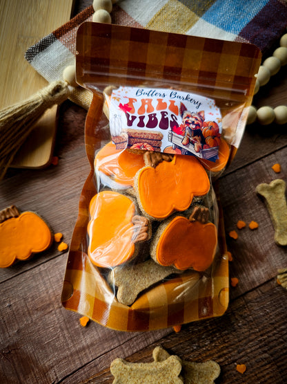 Fall Vibes Pumpkin Cookie Bags Qty 3