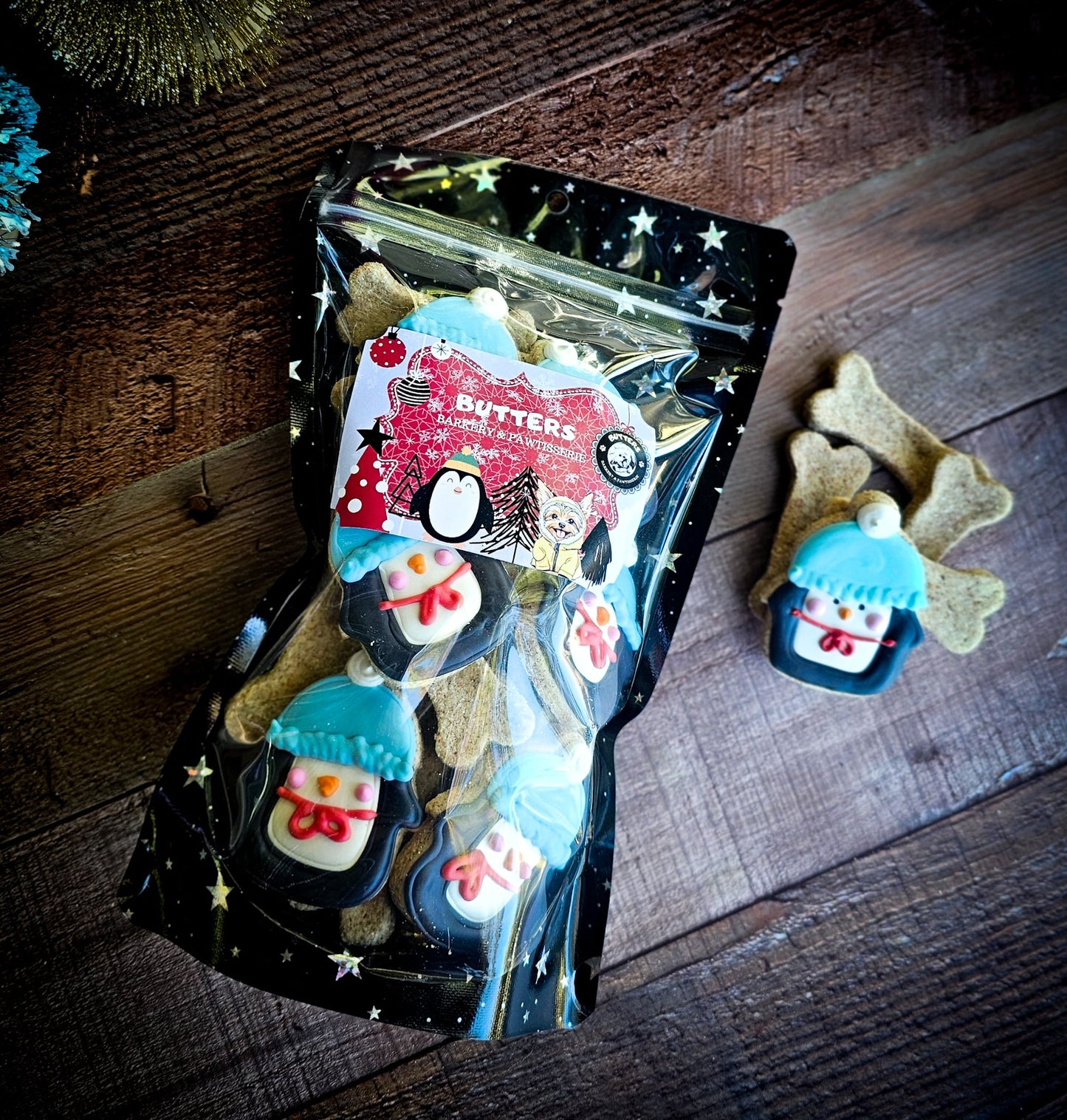 Penguin Christmas Cookie Bags Qty 3