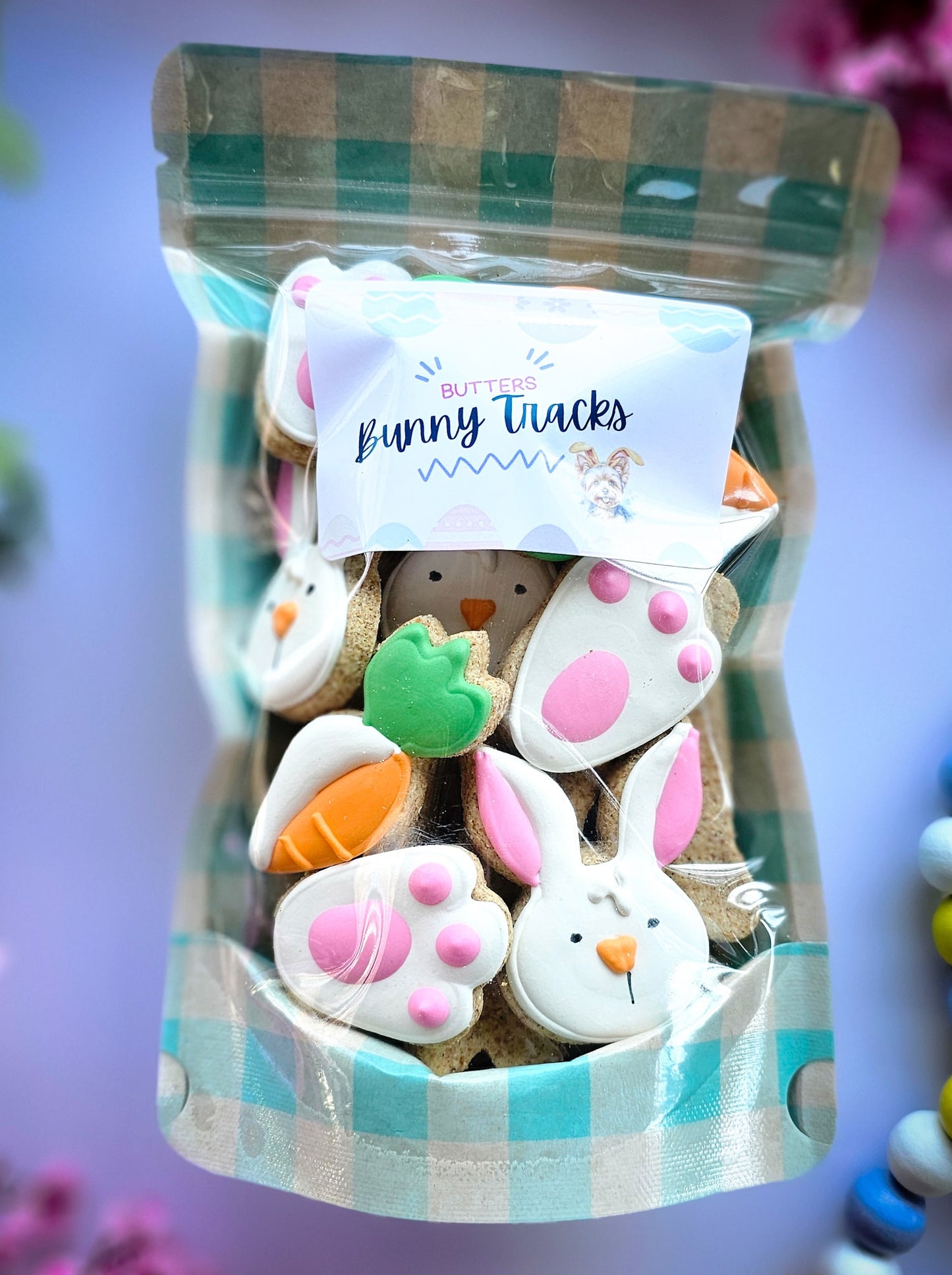 Bunny Tracks Dog Cookie Bag Qty 3