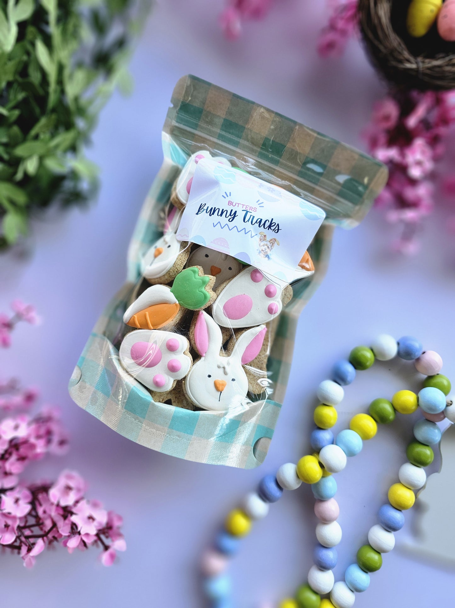 Bunny Tracks Dog Cookie Bag Qty 3