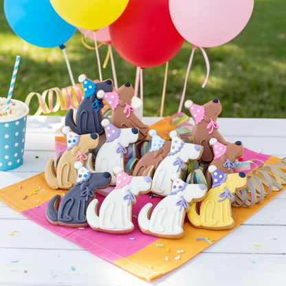 Birthday Celebration Dog Cookie | Qty 12 Wholesale