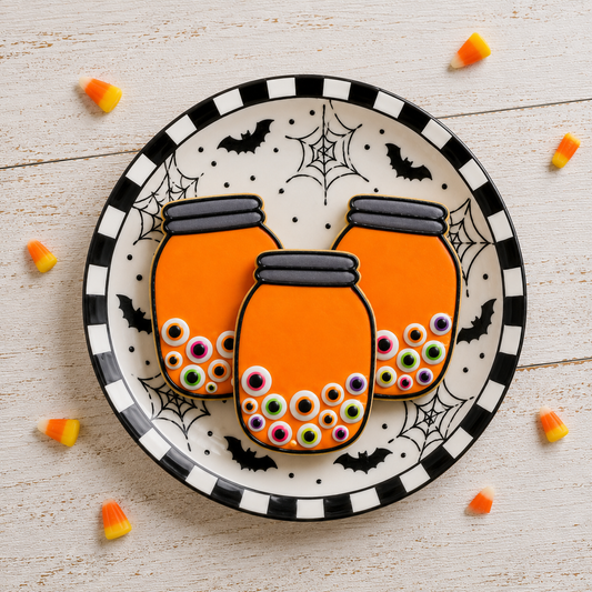 Halloween Eyeball Mason Jar Dog Treats Qty 6