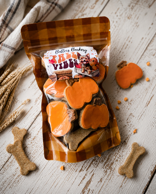 Fall Vibes Pumpkin Cookie Bags Qty 3