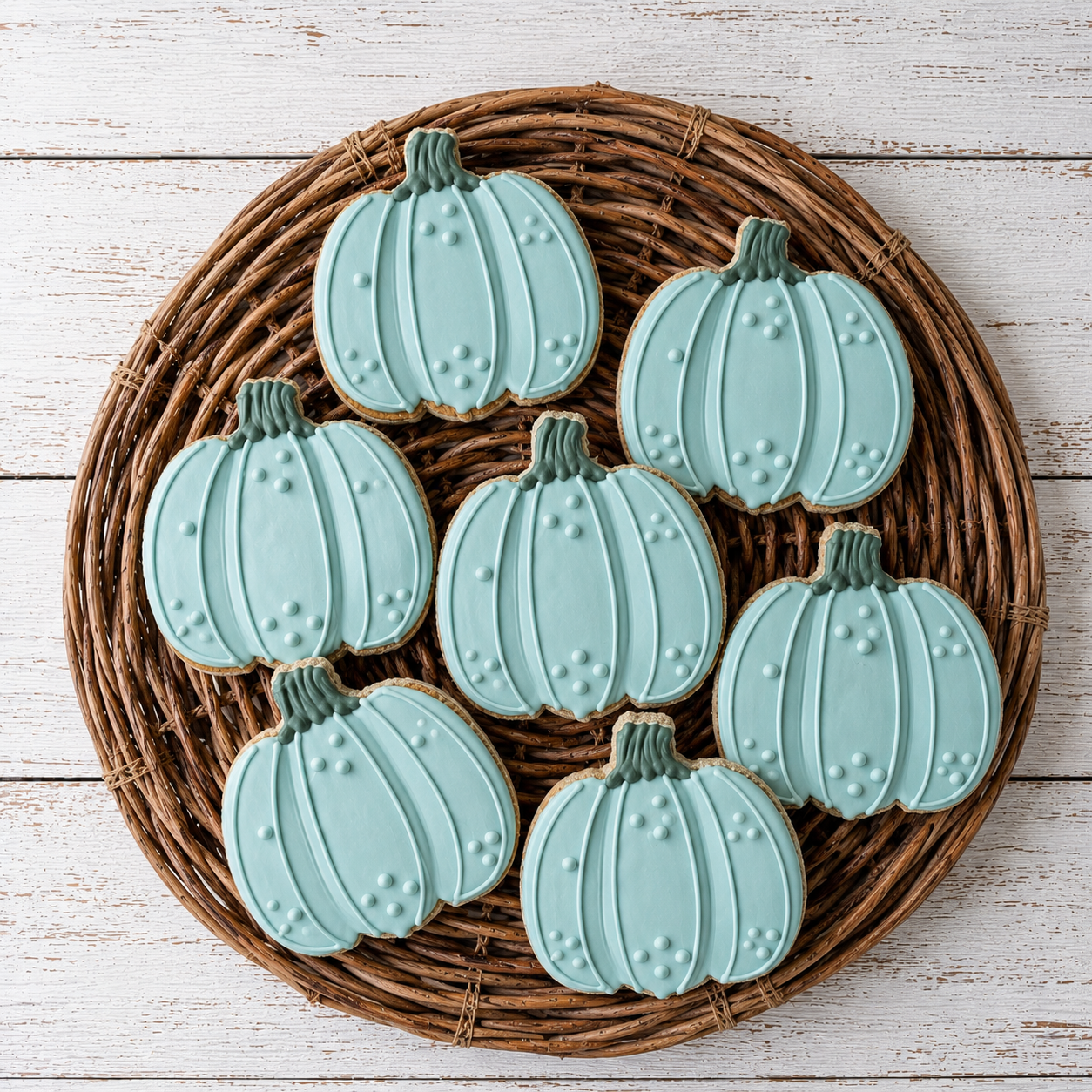 Fall Pumpkin Dog Cookies -  Qty 12