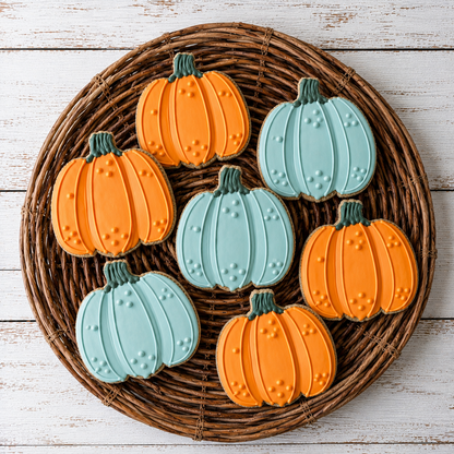Fall Pumpkin Dog Cookies -  Qty 12