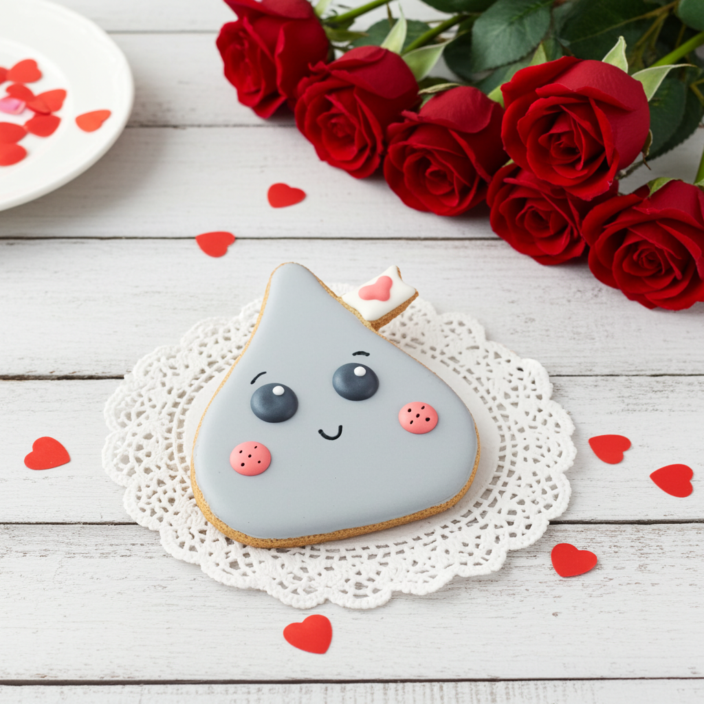 Valentine Kiss Dog Cookie | Qty 12 Wholesale