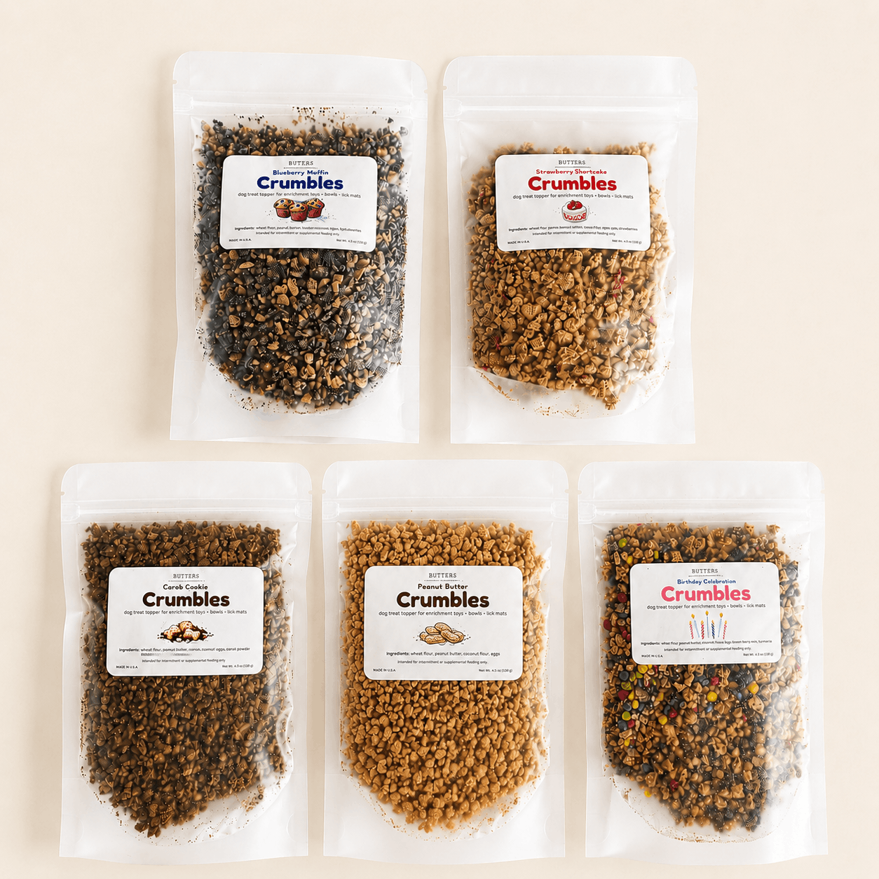 Peanut Butter Cookie Crumbles Meal Topper - Qty 6