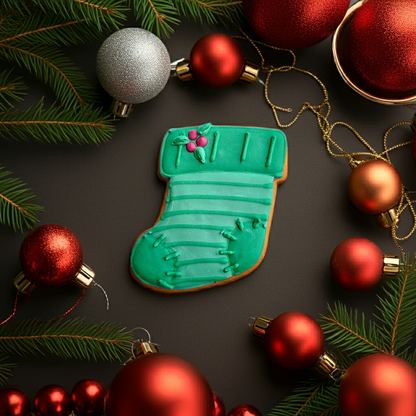 Christmas Stocking Dog Cookies Qty 12