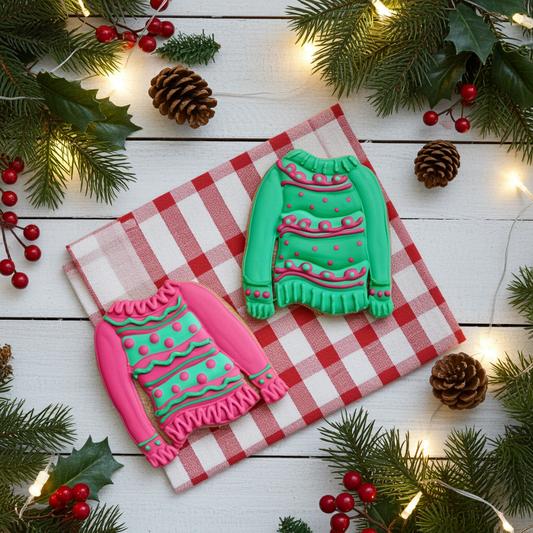 Christmas Sweater Large 4" Dog Treat (Qty 12)