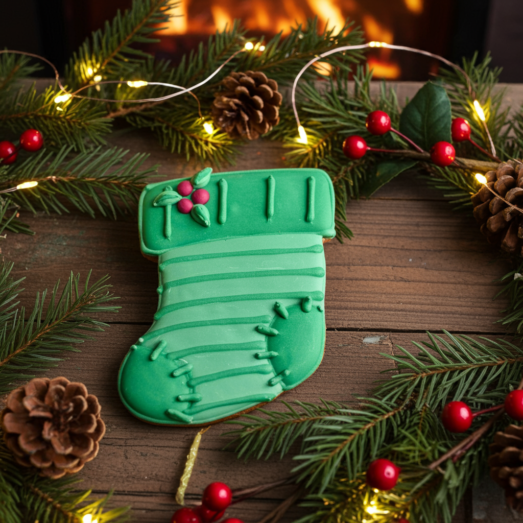 Christmas Stocking Dog Cookies Qty 12