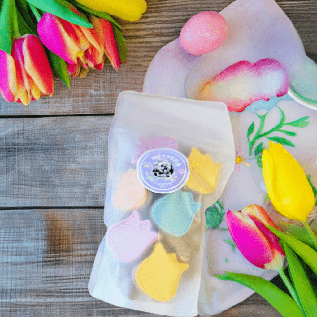 Spring Tulip Dog Treat Gift Bag | Qty 3 Wholesale