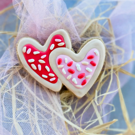 Valentine Large Heart Cookie Dog Cookie | Qty 12 Wholesale