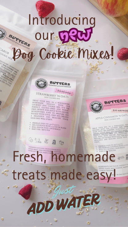 Apple-Cinnamon 'N Oats Dog Cookie Mix | Gluten and Wheat Free - Qty 3 bags